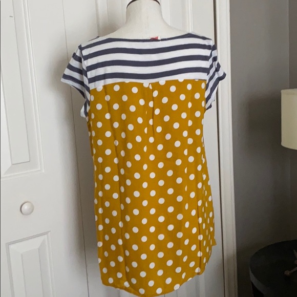 ANTHROPOLOGIE Stripe + Dot Drapey Tee Sz S - Picture 3 of 5